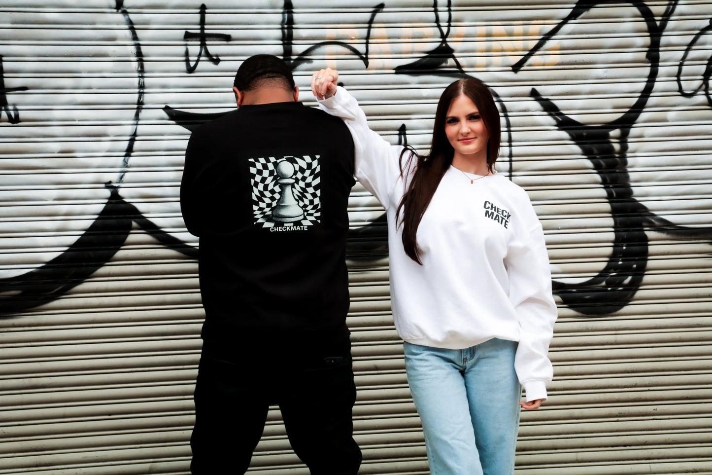 Wavy Chessboard Crewneck